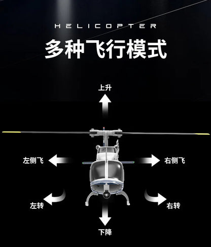 RC Helikopter Bell 206 – 4CH 2.4GHz 6-axlat Gyro Höjdhållning App-styrd 80–100m CE Inomhus/Utomhus C138 2026