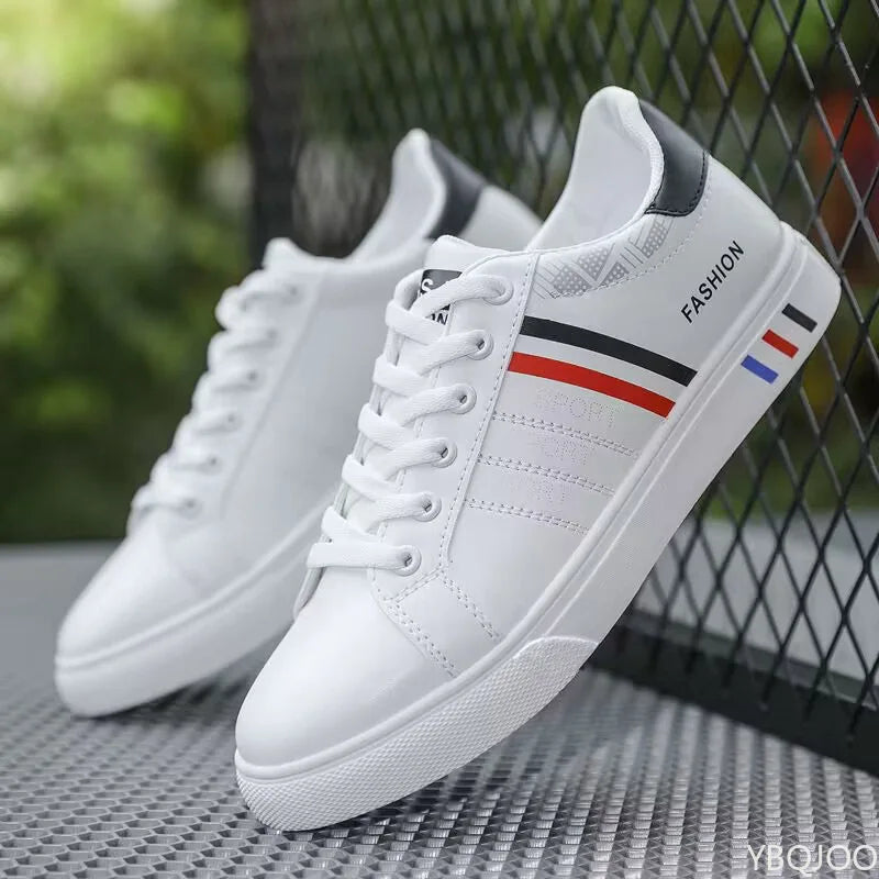 Casual board shoes för herr – platt sula och mångsidigt utseende