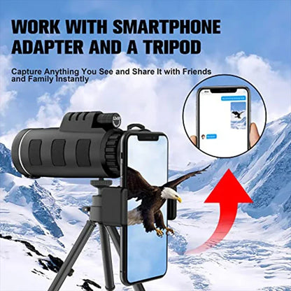 DISCOVERY 40x60 Monokulärt Teleskop med Smartphone-hållare