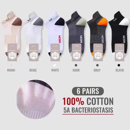 MiiOW Herr Ankelstrumpor 100% Bomull – 6- eller 12-pack, Deodorant, Antibakteriell, Hälskydd