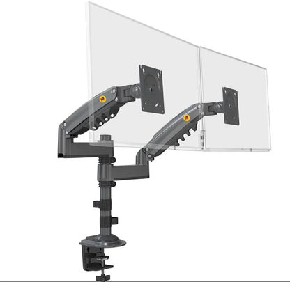 NB New H180 Full Motion 17'-27' Double Monitor Holder Gas Spring Arm LCD Mount Ergonomic Dual Arm Clamp Bracket 2-9kgs Each