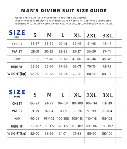 5mm Neopren Våtdräkt Herr – Överdel eller Byxor, Dykning & Undervattenfiske, S– 3XL
