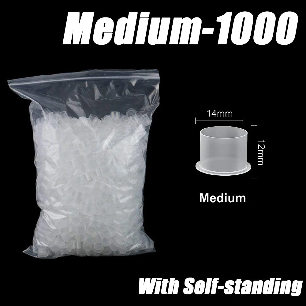 300/100PCS Disposable Tattoo Ink Cups with Base S/M/L Mixed Permanent Makeup Pigment Holder Caps Tattoo Accessories