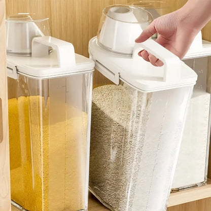 Moisture-Proof Storage Container for Grains Pet Food Snacks Transparent Sealed Food Storage Jar Kitchen Organizer for Dry Foods