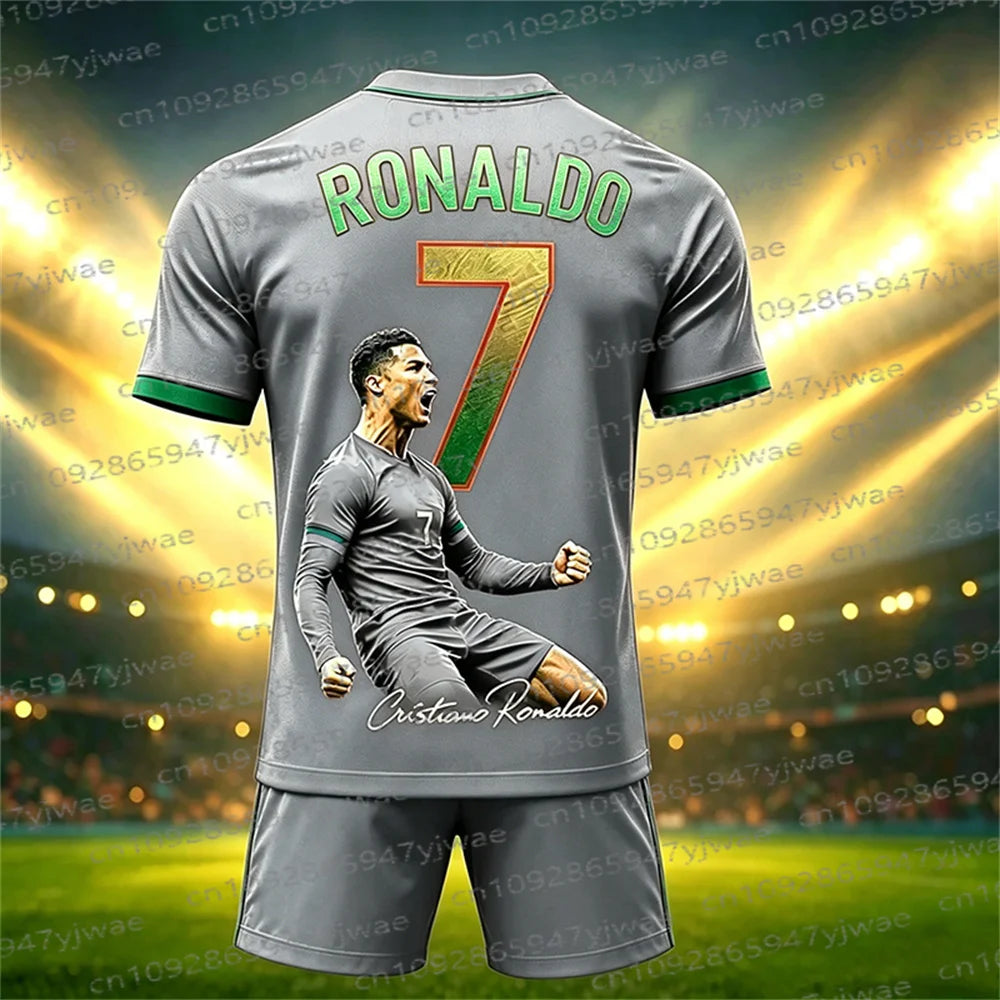2026 Special Edition No.7 Fans Football Jersey Tee Shorts Set Women Men Sportwear Summer Casual Kids Tshirt Set 2 Piece Set