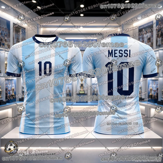 2026 Messi Fotboll Fans Minneströja Snabbtorkande Ledig Sport T-shirt Kort Ärm för Barn Vuxna