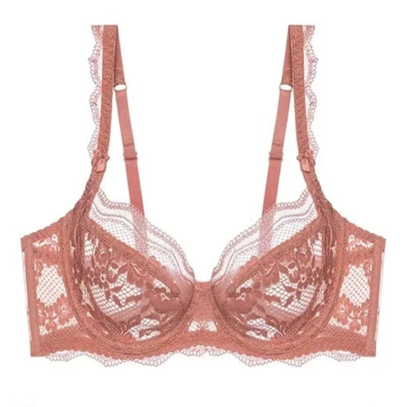 Fashion Ladies Ultra Thin Lace Lingerie Set Victorian Style Soft Underwire Push Up Gather Lift Unpadded Breathable Wear