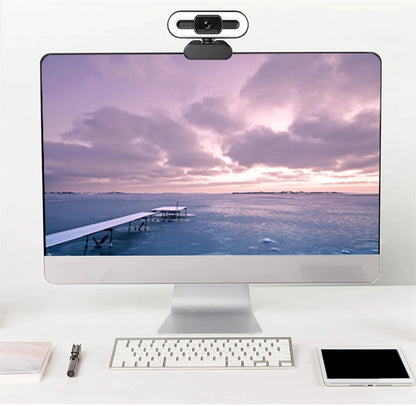 USB-webbkamera med mikrofon och utfyllnadsljus – 2K/4K-val