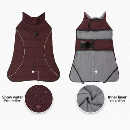 New Dog Winter Jacket Waterproof Reflective Pet Coat Outdoor Vest  Warm Cotton Dogs Clothing for Large Middle Dogs Clothes