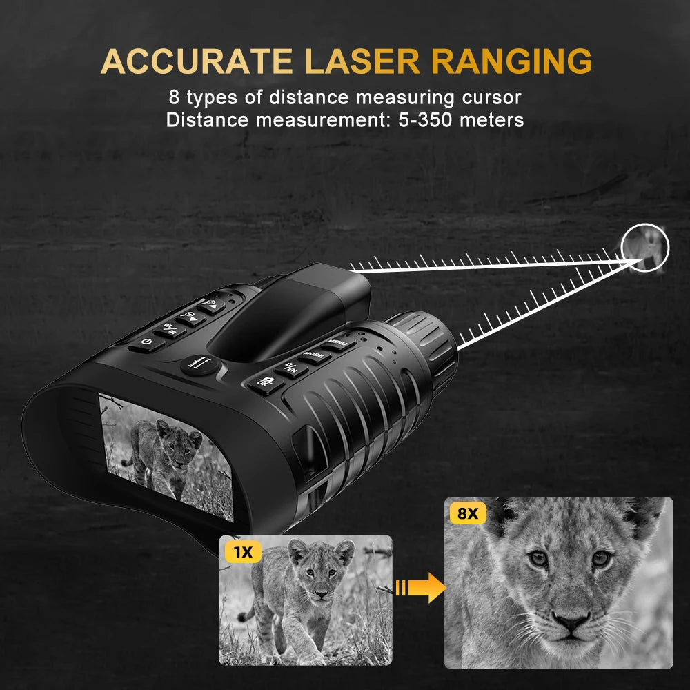 4K Night Vision Goggles 36MP Night Vision Binoculars with Rangefinder 3.2" HD Screen 4500mAh Rechargeable Battery for Adults