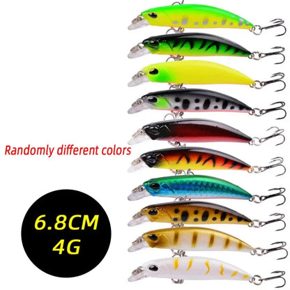 3/5/8PCS Fishing Lures Kit Minnow Popper Baits with Hooks Saltwater Freshwater Trout Bass Salmon Swimbait Fishing Accessories