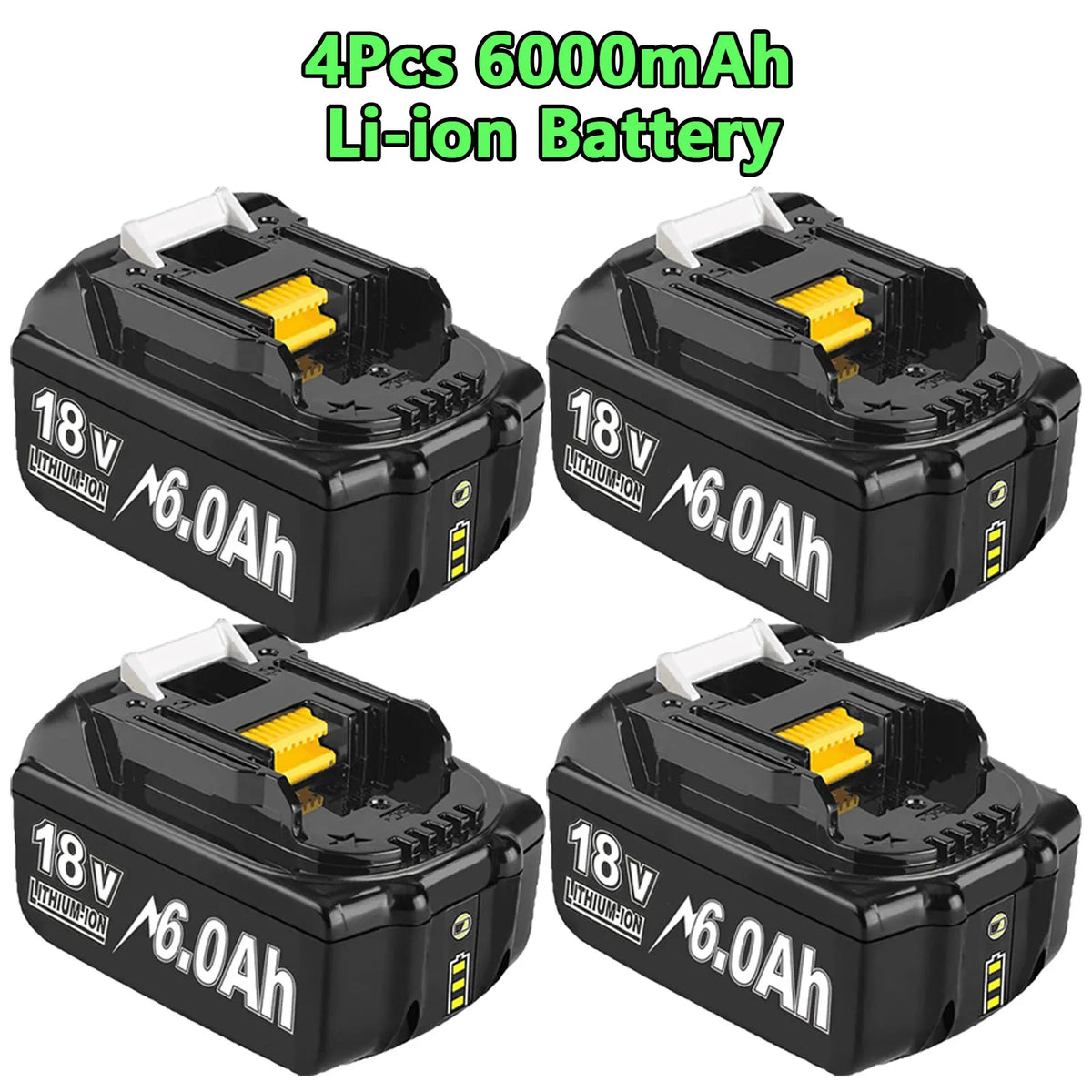 18 V ersättningsbatteri för Makita BL18-serien – välj batteripack eller paket med laddare