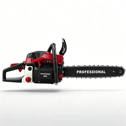 2-Stroke Gas Chainsaw 20 Inch Guide Bar 10000RPM  Dual Safety Switch Low Fuel  Anti-Vibration Handle For Logging Garden Tree Cutting