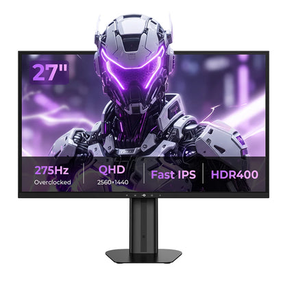 TITAN ARMY KF271S PLUS 27inch 240Hz Gaming Monitor - QHD Fast IPS, 2560x1440, HDR400, Height-Adjustable Stand, Dual RGB Edge Lights, DP/HDMI, Competitive Esports & Pro Gaming
