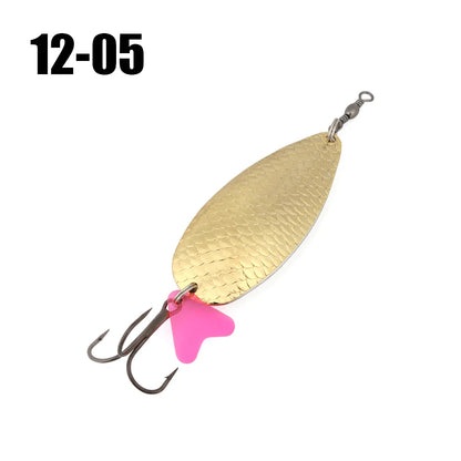 W.P.E Fishing Lure JIG Double Artificial Bait 8 Grams With Connector Three-anchor hook Metal sequins For fishing