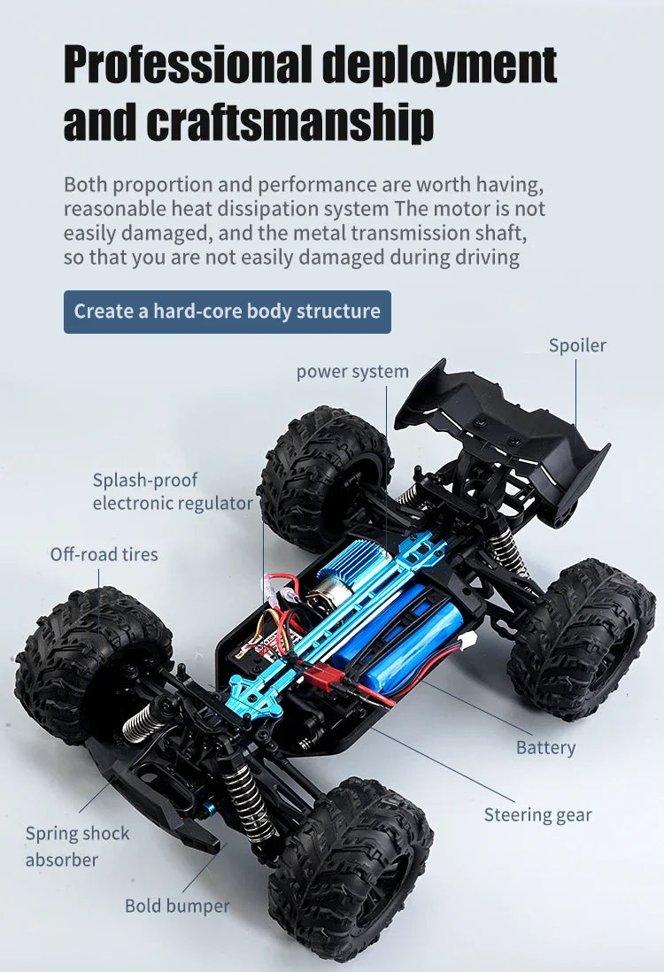 MJX VS RC Car SCY 16101 16102 PRO 4WD 70Km/h 1/16 High Speed Drift Monster Off-road Remote Control Vehicle Electric Crawler