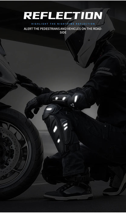 Motocross Knee Pads & Elbow Pads Set Adult Black Pink Leg And Elbow Protective Gear for Dirt Bike Motorcycle For Riding M-L