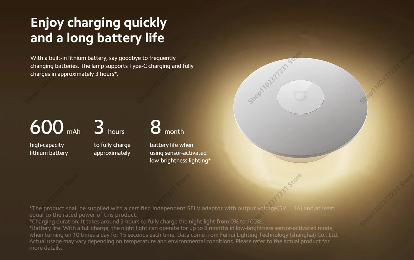 Original NEW MiJia Night Light 3 With Dual Sensors for Light And Motion, Supports Both Motion-Sensing and Always-on Modes