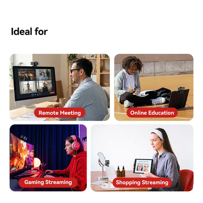 Webcam 4K Ultra HD with 1/1.5"Large Sensor & Metal Body,PC Accessories USB Camera for Online Meetings/Streaming/Content Creation