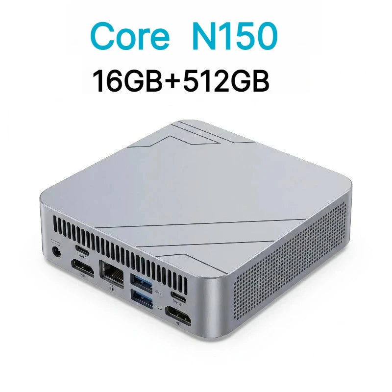 2026 NEW Portable Mini Computer Intel Core N150 with 1TB/2TB SSD, RAM, Versatile Ports for Gaming, Office Study.