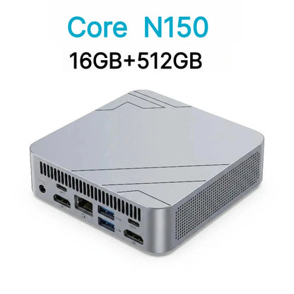 2026 NEW Portable Mini Computer Intel Core N150 with 1TB/2TB SSD, RAM, Versatile Ports for Gaming, Office Study.