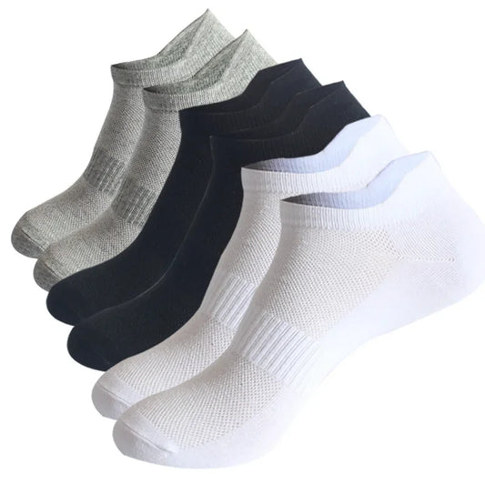 Unisex Ankelstrumpor 6-pack – Bomull Mesh Svettabsorberande Sport Låg Modell, EU 35–48