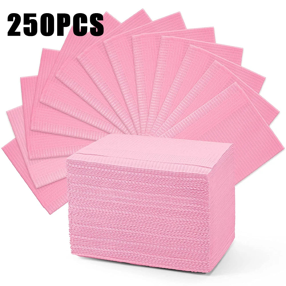 250/125/10pcs Tattoo Clean Pad Disposable Colorful Dental Bibs Tattoo Table Covers Cleaning Wipes Napkin Tattoo Accessories