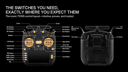 RadioMaster TX16S MK3 MAX RC-Sändare – 2.4GHz & 900MHz ExpressLRS 5" IPS EdgeTX AG02 CNC Hall Gimbal 16ch 2026