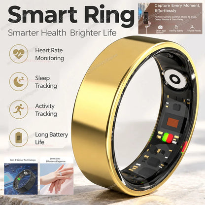 R09 Smart Ring Men Women Heart Rate Blood Oxygen Monitor Sleep Tracker Smartring Multi SportMode 5ATM Waterproof for Andorid IOS