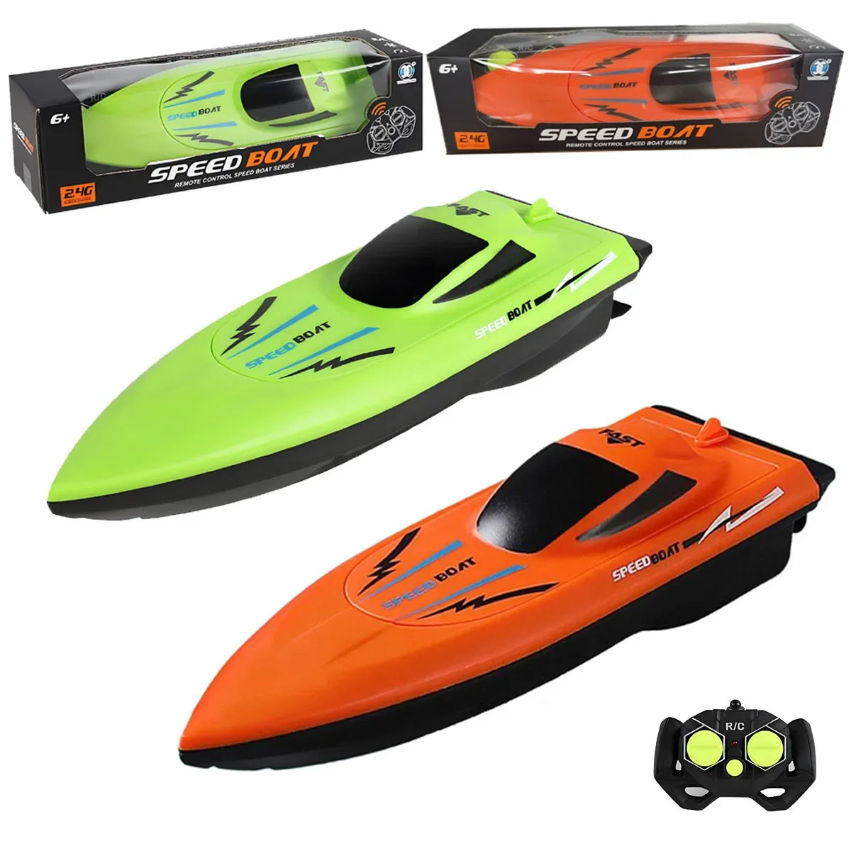 2.4G Remote Control Speed Boat for Kids – Fast Electric RC Boat Toy with Dual Motor, Waterproof Model for Pool & Outdoor Play