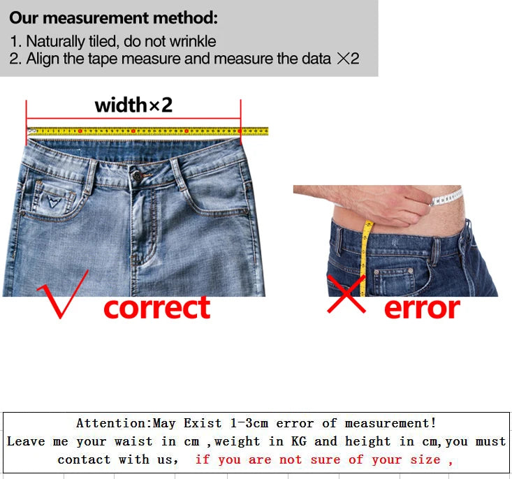 Classic Business Casual Jeans Men 2026 New Fashion Blue Slim Stretch Denim Trousers Male High Pants Men Clothing