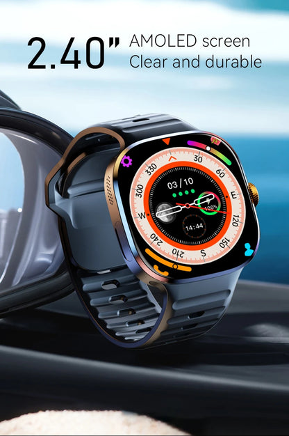 2026New 5G SIM Smart Watch 2.4" AMOLED 8+128GB GPS+NFC WIFI 1000W HD Camera IP68Waterproof Health Monitor Android Smartwatch Men