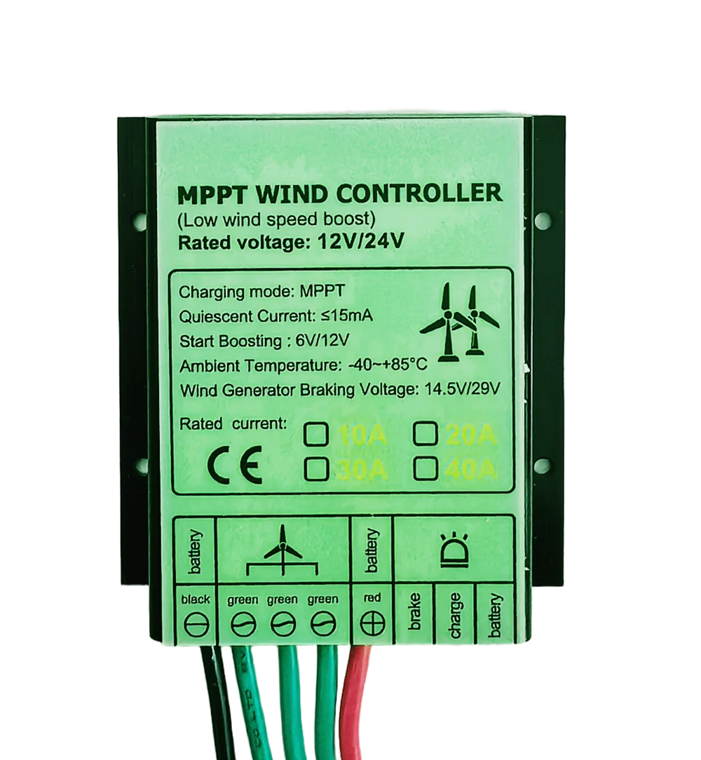 EKPAOWE Vertikal Vindturbin 3kW 12V/24V/48V – MPPT, Dual MPPT Sol+Vind Hybrid eller med 4×100W Solpaneler, EU-lager Polen