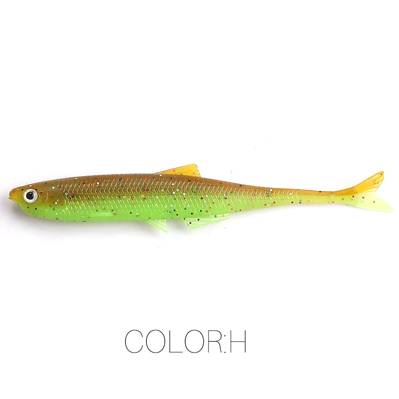 NEW Supercontinent leanness ShadTeez 60mm/80mm Perch Bass Artificia Pike Zander Predator Fishing 3d eyes Soft lure Fishing lures
