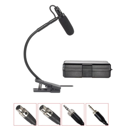 FREEBOSS Saxophone Microphone 3.5mm 3 Pin 4 PIN Trumpet Horn Trombone Clarinet Instruments Mic for Bodypack Transmitter IM-20-K