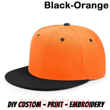 FEDORYN Snapback Keps Splice-Färger Hip Hop – 40 Färger Akryl/Polyester Justerbar Unisex Anpassad Brodyr Tryck Grossist Dropshipping