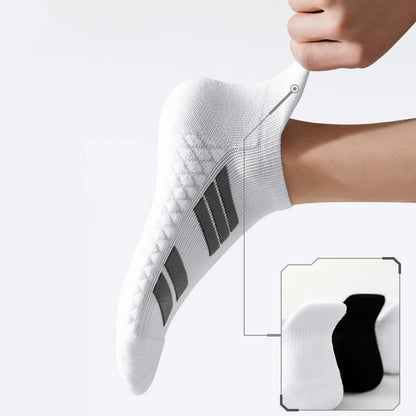 10Pairs Black Low Cut Sports Socks Unisex Breathable Sweat Absorbing Running Basketball Leisure Towel Bottom Socks for Men And W