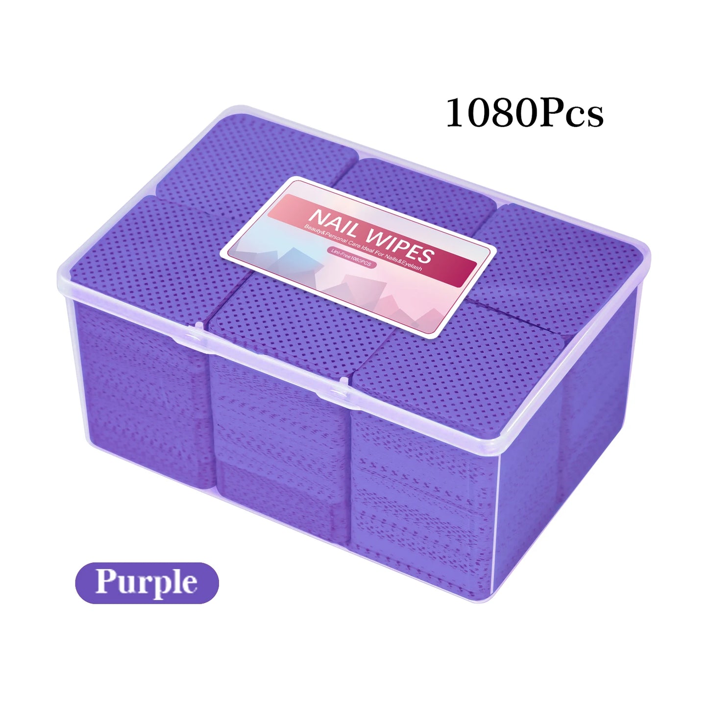 1080pcs Boxed Nail Art Lint-Free Eyelash Glue Wipes Paper Gel Polish Remover Clean Glue Cotton Pads Beauty Cleaning Tools