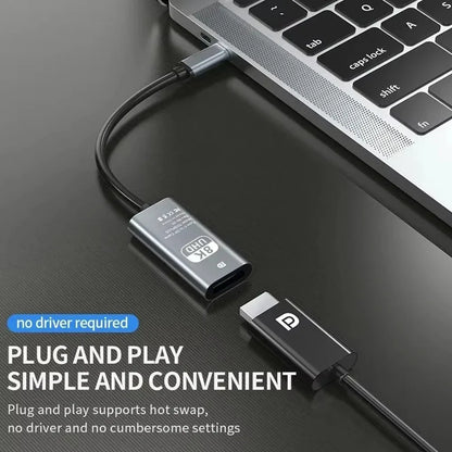 KEBIDU 8K 4K 60Hz 30Hz USB C to HDMI-Compatible Cable Type C HDTV Converter Adapter Cable For iPhone MacBook iPad Phone Laptop