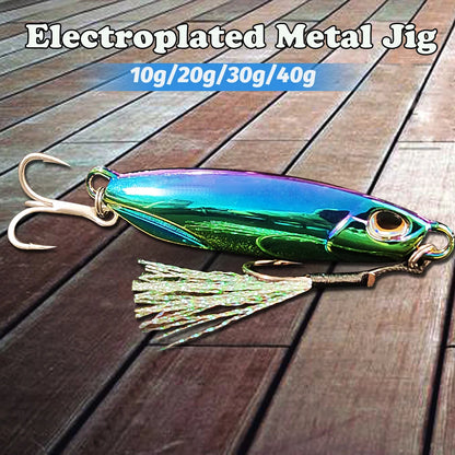 Metal Jig Fishing Lure 10g 20g 30g 40g Shore Casting Swimbait Spoon Spiner Laser LAKE Pesca Ocean Tackle Wobbler Artificial Bait