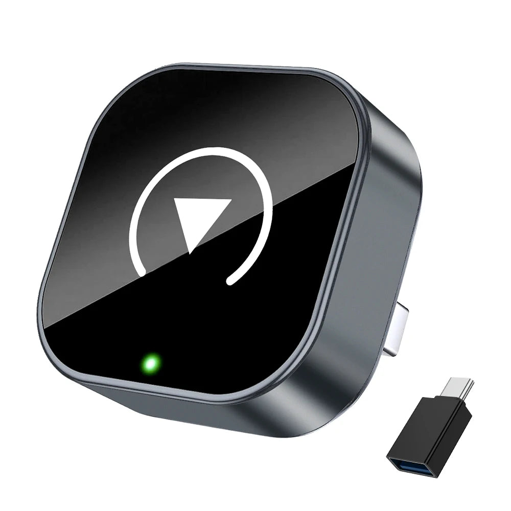 XUDA 2-i-1 Trådlös CarPlay och Android Auto-adapter – 5,8GHz WiFi, Plug & Play och OTA-uppdateringar