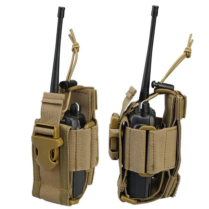 Justerbar radioficka med MOLLE-fäste för walkie-talkie