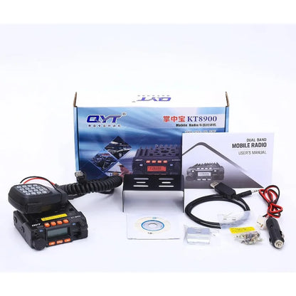 QYT KT-8900 25W GMRS Mobile Radio & Base Station,Long Range Two-Way Radio with NOAA Weather Scan & Alert, Integrated Control Mic