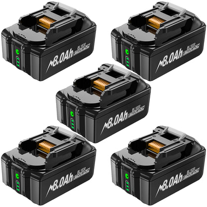For Makita BL1830 Battery 18V 8000mAh Battery BL1830 BL1815 BL1860 BL1840 Tool Rechargeable Battery With 6A Charger