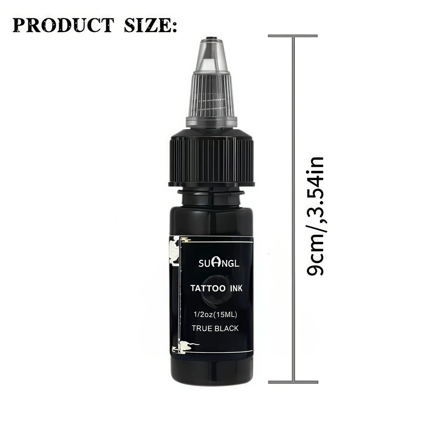 Professional Tattoo Ink - Multicolor Dynamic(14 Colors) & Vibrant Colors in 0.5oz (15ml) Bottles for Tattoo Artists