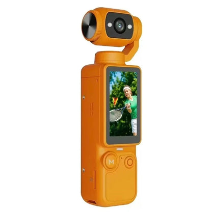 4K Action Camera with 330° Face Tracking Gimbal Stabilizer, 75MP WiFi Pocket Portable Camcorder, Mini Handheld Vlog Camera for
