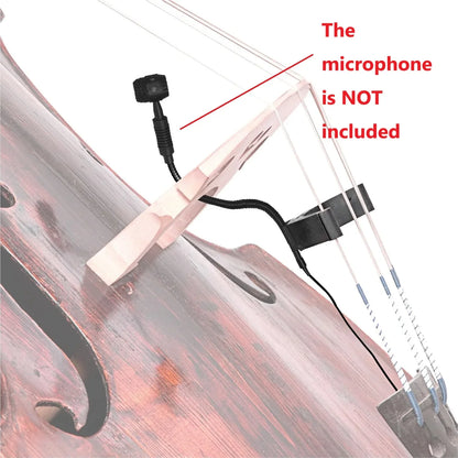 C-CLIP Microphone Clip for Cello Mic Shock Mount Fix on Violoncello Bass Wood Guitar easy one-hand placement on the Instruments