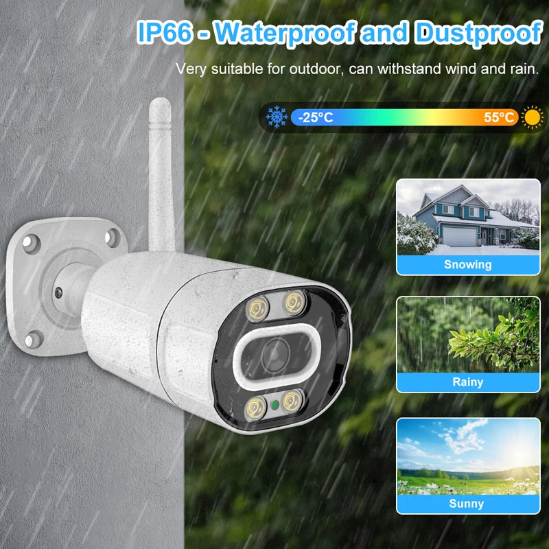 Smar Outdoor IP Wifi 3MP Survalance Camera for Wifi CCTV System Kit Human Detection Night Vision Video Cam ICSEE Two Way Audio