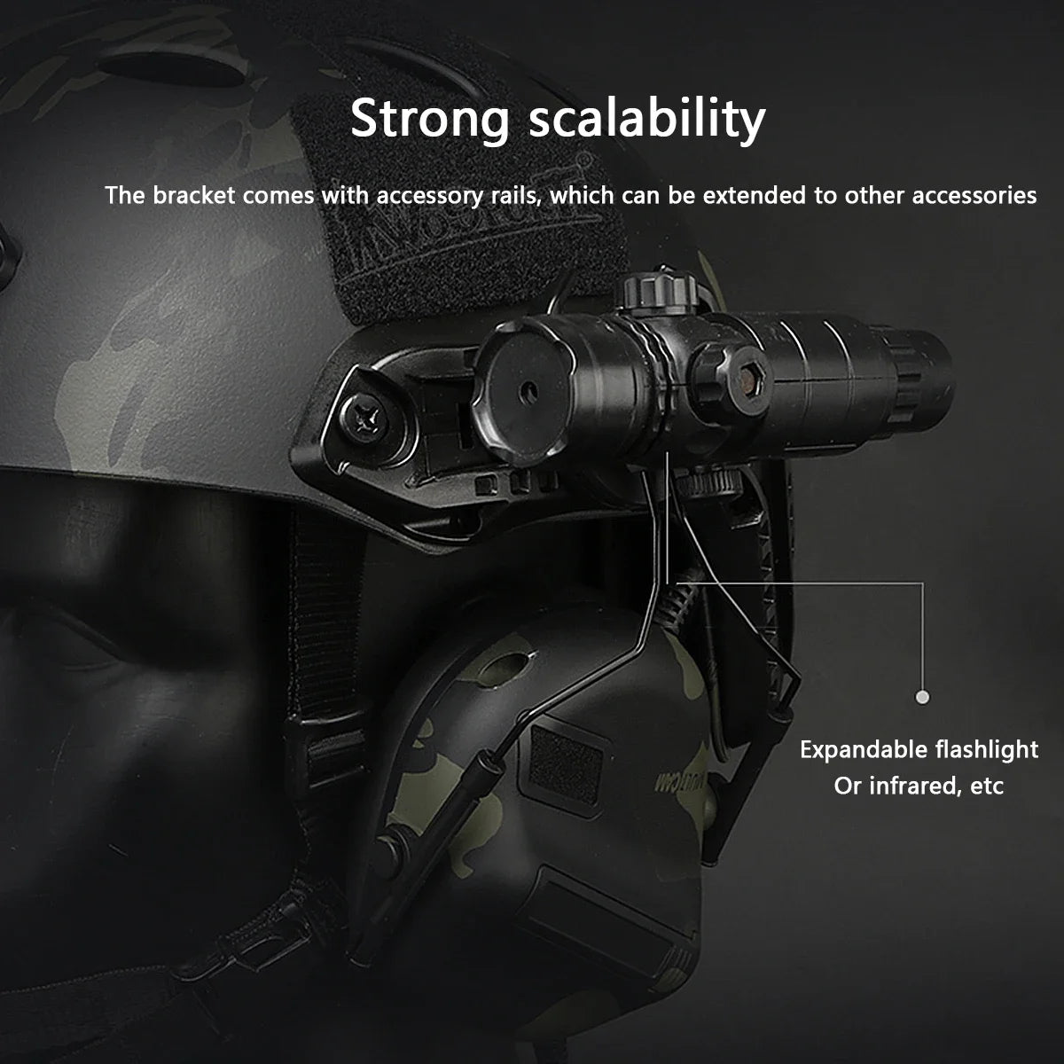 Tactical Helmet Headset Non-picking Noise-Cancelling Headset For Gen5 Helmet Headset Baofeng Radio PTT Adapter Mobile Earphone