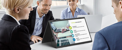 UPERFECT Delta 15.6" Dual Portable Monitor for Laptop Screen Extender 1080P HDR Folding Stacked Triple Travel Computer Display
